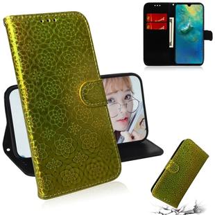 For Huawei Mate 20 Solid Color Colorful Magnetic Buckle Horizontal Flip PU Leather Case with Holder & Card Slots & Wallet & Lanyard(Yellow)