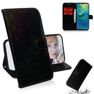 For Huawei Mate 20 Solid Color Colorful Magnetic Buckle Horizontal Flip PU Leather Case with Holder & Card Slots & Wallet & Lanyard(Black)