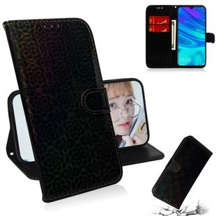 For Huawei P Smart 2019 Solid Color Colorful Magnetic Buckle Horizontal Flip PU Leather Case with Holder & Card Slots & Wallet & Lanyard(Black)