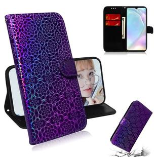 For Huawei P30 Solid Color Colorful Magnetic Buckle Horizontal Flip PU Leather Case with Holder & Card Slots & Wallet & Lanyard(Purple)