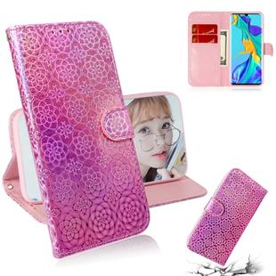 For Huawei P30 Pro Solid Color Colorful Magnetic Buckle Horizontal Flip PU Leather Case with Holder & Card Slots & Wallet & Lanyard(Pink)