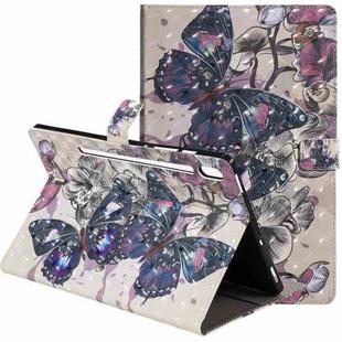 For Samsung Galaxy Tab S6 T860 3D Painted Pattern Horizontal Flip Leather Case with Holder & Card Slots & Wallet & Sleep / Wake-up Function (Black Butterfly)