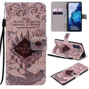 For Samsung Galaxy S20 FE Painted Pattern Horizontal Flip Leather Case, with Wallet & Holder & Card Slots & Lanyard(Castle)