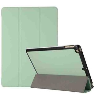 3-folding Skin Texture Horizontal Flip TPU + PU Leather Case with Holder For iPad 9.7 (2018) / 9.7 (2017) / air / air2(Mint Green)