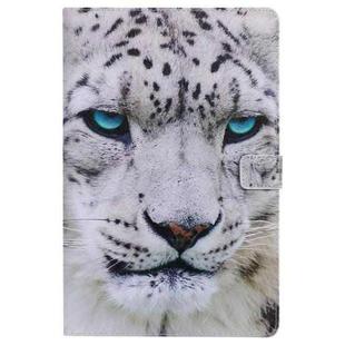 For Lenovo Tab M10 Plus TB-X606F Painted Pattern Horizontal Flip Leather Case with Holder & Card Slots & Wallet & Sleep / Wake-up Function (White Leopard)