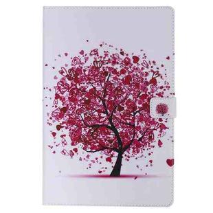 For Samsung Galaxy S6 Lite P610 Painted Pattern Horizontal Flip Leather Case with Holder & Card Slots & Wallet & Sleep / Wake-up Function (Colorful Tree)