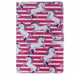 For Samsung Galaxy S6 Lite P610 Painted Pattern Horizontal Flip Leather Case with Holder & Card Slots & Wallet & Sleep / Wake-up Function (Horse)