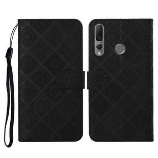 For Huawei P Smart Z / Y9 Prime 2019 Ethnic Style Embossed Pattern Horizontal Flip Leather Case with Holder & Card Slots & Wallet & Lanyard(Black)