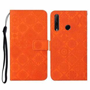 Huawei Honor 20 lite / 10i Ethnic Style Embossed Pattern Horizontal Flip Leather Case with Holder & Card Slots & Wallet & Lanyard(Orange)