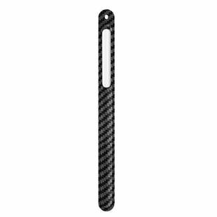 TPU Carbon Fiber Pattern Capacitor Stylus Pen Protective Case with Hook For Apple Pencil 1(Black)