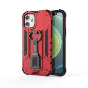 For iPhone 12 mini Peacock Style PC + TPU Protective Case with Bottle Opener (Red)