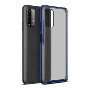 For Xiaomi Redmi Note 9 4G Four-corner Shockproof TPU + PC Protective Case(Blue)
