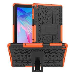 For Huawei MatePad T10/T10S/Enjoy 2 Tire Texture Shockproof TPU+PC Protective Case with Holder(Orange)