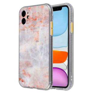 For iPhone 11 Coloured Glaze Marble TPU + PC Protective Case (Orange)