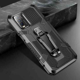 For vivo Y20 Machine Armor Warrior Shockproof PC + TPU Protective Case(Black)