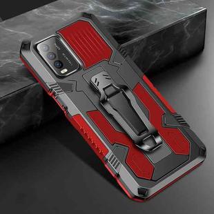 For vivo Y20 Machine Armor Warrior Shockproof PC + TPU Protective Case(Red)
