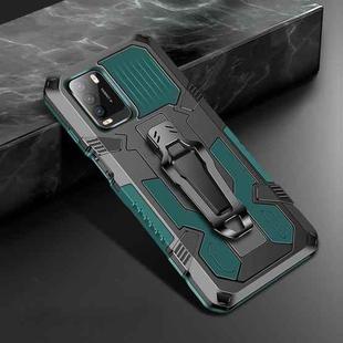 For Xiaomi Poco M3 Machine Armor Warrior Shockproof PC + TPU Protective Case(Army Green)