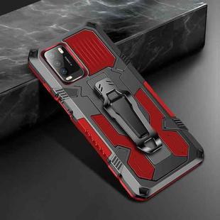 For Xiaomi Redmi Note 9 Machine Armor Warrior Shockproof PC + TPU Protective Case(Red)