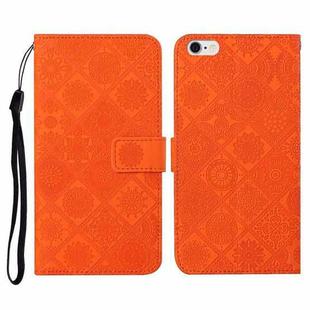 For OPPO F1s Ethnic Style Embossed Pattern Horizontal Flip Leather Case with Holder & Card Slots & Wallet & Lanyard(Orange)