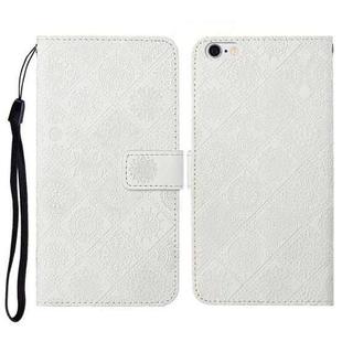 For OPPO F1s Ethnic Style Embossed Pattern Horizontal Flip Leather Case with Holder & Card Slots & Wallet & Lanyard(White)