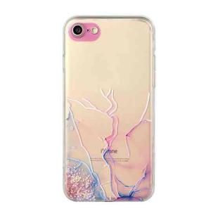 Hollow Marble Pattern TPU Straight Edge Fine Hole Protective Case For iPhone 6 Plus(Pink)