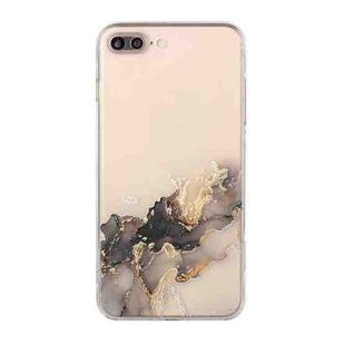 Hollow Marble Pattern TPU Straight Edge Fine Hole Protective Case For iPhone 8 Plus / 7 Plus(Black)