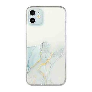 For iPhone 11 Hollow Marble Pattern TPU Straight Edge Fine Hole Protective Case (Grey)