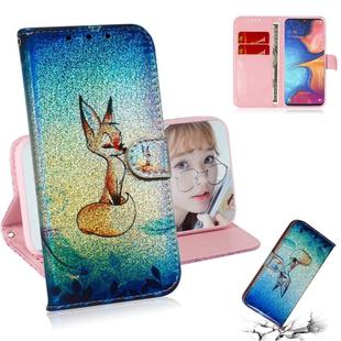 For Galaxy M30s Colored Drawing Pattern Colorful Magnetic Buckle Horizontal Flip PU Leather Case with Holder & Card Slots & Wallet & Lanyard(Fox)