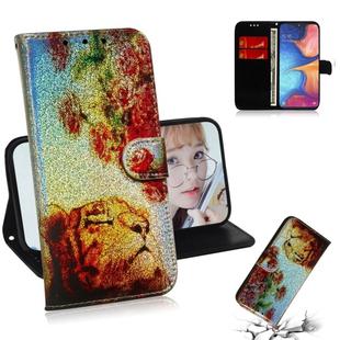 For Galaxy M30s Colored Drawing Pattern Colorful Magnetic Buckle Horizontal Flip PU Leather Case with Holder & Card Slots & Wallet & Lanyard(Tiger Rose)