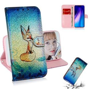 For Xiaomi Redmi Note 8 Colored Drawing Pattern Colorful Magnetic Buckle Horizontal Flip PU Leather Case with Holder & Card Slots & Wallet & Lanyard(Fox)