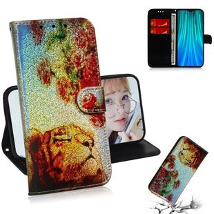 For Xiaomi Redmi Note 8 Pro Colored Drawing Pattern Colorful Magnetic Buckle Horizontal Flip PU Leather Case with Holder & Card Slots & Wallet & Lanyard(Tiger Rose)