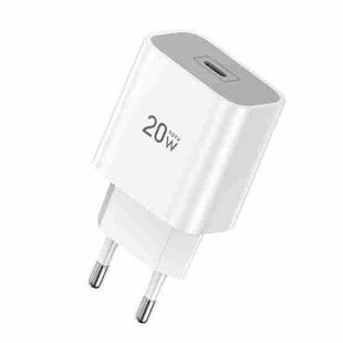 TOTUDESIGN HY034 Glory Series 20W Type-C / USB-C Fast Charging Travel Charger Power Adapter, EU Plug(White)