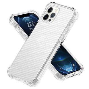 For iPhone 12 / 12 Pro Carbon Fiber Acrylic Protective Case(White)