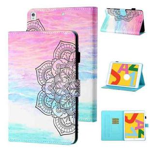 Coloured Drawing Stitching Horizontal Flip Leather Case with Holder & Card Slot & Sleep / Wake-up Function For iPad 10.2 2021 / 2020 / 2019 / Air (2019)(Colorful Mandala)