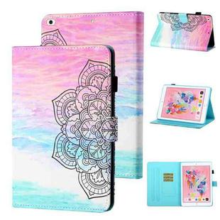 Coloured Drawing Stitching Horizontal Flip Leather Case with Holder & Card Slot & Sleep / Wake-up Function For iPad Air / Air 2 / 9.7 (2017) & (2018)(Colorful Mandala)
