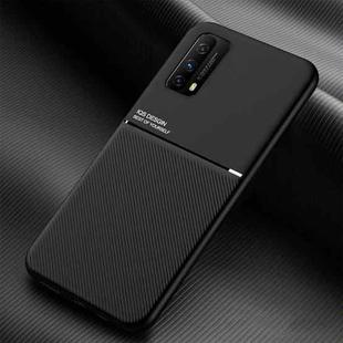 For vivo iQOO Z1x Classic Tilt Strip Grain Magnetic Shockproof PC + TPU Case(Black)