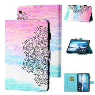 For Lenovo Tab M10 X605F / X505F Coloured Drawing Stitching Horizontal Flip Leather Case with Holder & Card Slot(Colorful Mandala)