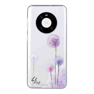 For Huawei Mate 40 Coloured Drawing Pattern Transparent TPU Protective Case(Dandelion)