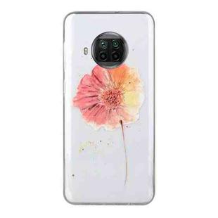 For Xiaomi Mi 10T Lite Coloured Drawing Pattern Transparent TPU Protective Case(Flower)