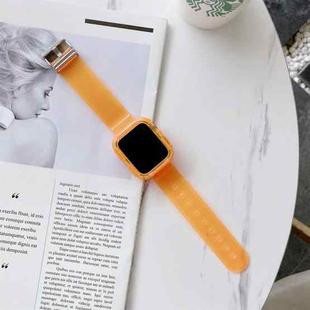 Candy Color Transparent TPU Watch Band For Apple Watch Series 3 & 2 & 1 38mm(Orange)