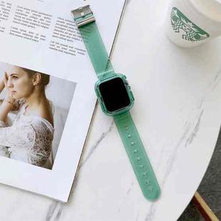 Candy Color Transparent TPU Watch Band For Apple Watch Series 7  41mm / & 6 & SE & 5 & 4 40mm  (Green)