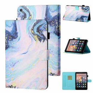 For Amazon Kindle Fire HD10 2015 / 2017 / 2019 Coloured Drawing Stitching Horizontal Flip Leather Case with Holder & Card Slot & Sleep / Wake-up Function(Quicksand)