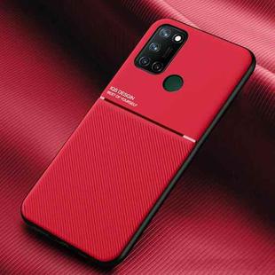 For OPPO Realme 7i Asian Version Classic Tilt Strip Grain Magnetic Shockproof PC + TPU Case(Red)