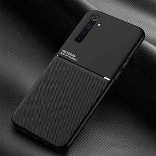 For OPPO Realme 6 Pro Classic Tilt Strip Grain Magnetic Shockproof PC + TPU Case(Black)