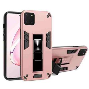 For Samsung Galaxy A81 2 in 1 PC + TPU Shockproof Protective Case with Invisible Holder(Rose Gold)