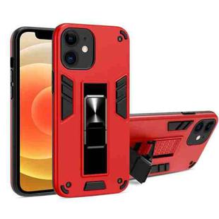 For iPhone 12 mini 2 in 1 PC + TPU Shockproof Protective Case with Invisible Holder (Red)