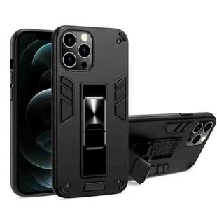 For iPhone 12 Pro Max 2 in 1 PC + TPU Shockproof Protective Case with Invisible Holder(Black)