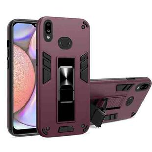 For Xiaomi Redmi Note 7 2 in 1 PC + TPU Shockproof Protective Case with Invisible Holder(Wine Red)
