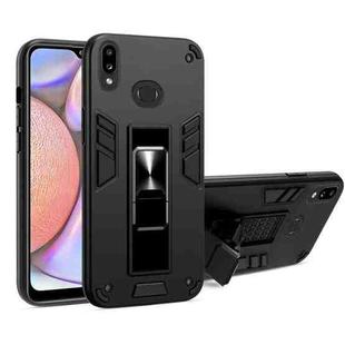 For Xiaomi Redmi Note 7 2 in 1 PC + TPU Shockproof Protective Case with Invisible Holder(Black)