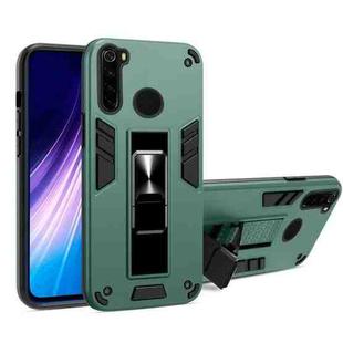 For Xiaomi Redmi Note 8 2 in 1 PC + TPU Shockproof Protective Case with Invisible Holder(Dark Green)